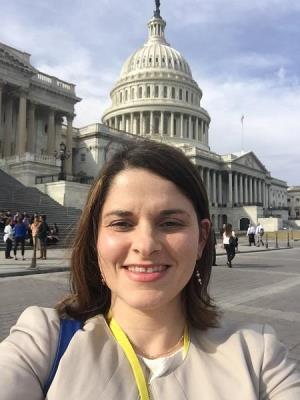 Angela Colistra, PhD at the Capitol building in Washington D.C.